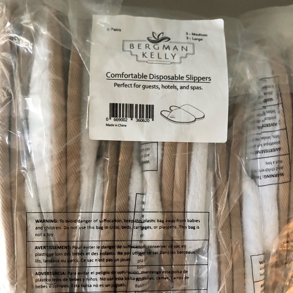 Spa slippers, house guest slippers, bath slippers -bundle! - Picture 2 of 6